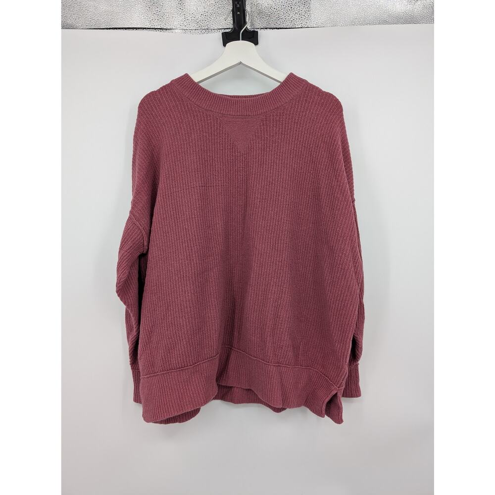 Aerie Oversized XS Wine Color Long Sleeve Pull Over Cold Weather Lounge **